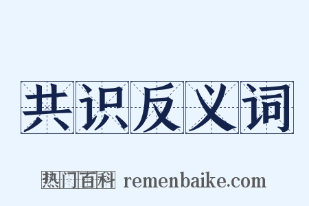 共识反义词是什么意思的图片